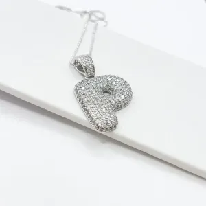 COLAR LETRA BUBBLE CRAVEJADA - P