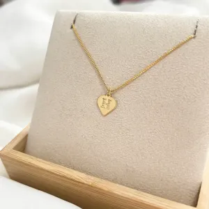COLAR LETRA CORAÇÃO RÉPLICA OURO - H