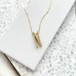 COLAR LETRA LONGA DE MICRO ZIRCONIAS - N