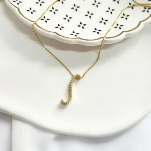 COLAR LETRA LONGA DE MICRO ZIRCONIAS - S