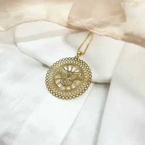COLAR MEDALHA 3,5CM DIVÍNO ESPÍRITO SANTO