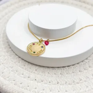 COLAR MEDALHA DESEJOS - FÉ/AMOR/LUZ