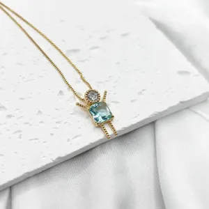 COLAR MENINO PEDRA COM ZIRCONIA NA CABEÇA - ACQUA