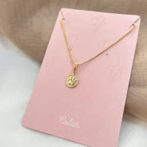 COLAR MNINI MEDALHA DE PATINHA