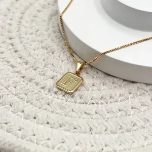 COLAR PINGENTE MINI 1X1 MEDALHA DE LETRA - F