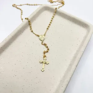 COLAR TERÇO - ROSÁRIO SAGRADO CORAÇÃO BOLA 2,5MM