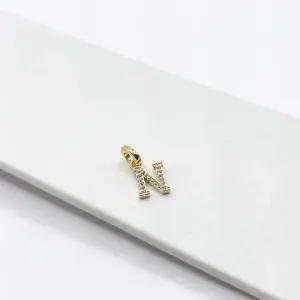 PINGENTE (CHARMS) LETRA 1CM - N