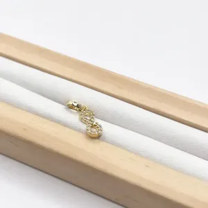 PINGENTE (CHARMS) MINI INFINITO CRAVEJADO E VAZADO