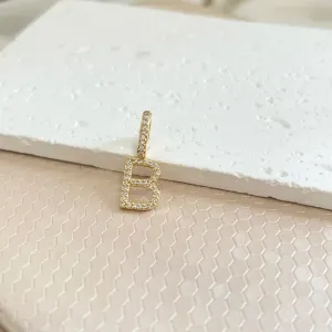 PINGENTE LETRA CRAVEJADA 1,5CM - B