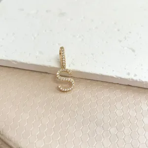 PINGENTE LETRA CRAVEJADA 1,5CM - S