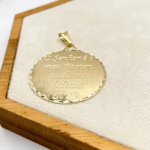 PINGENTE MEDALHA O SENHOR É MEU PASTOR E NADA ME FALTARÁ