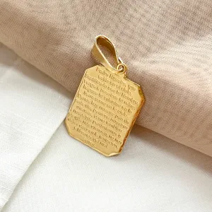 PINGENTE PLACA PADRE NUESTRO - ESPANHOL