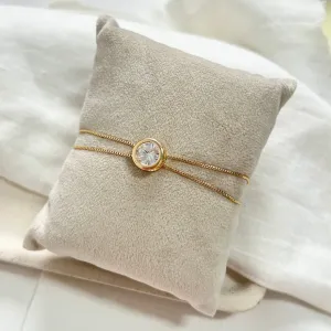 PULSEIRA VENEZIANA DUPLA COM PONTO DE LUZ 10MM