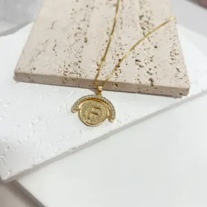 COLAR LETRA GIRATÓRIA ZIRCONIA CRISTAL - F