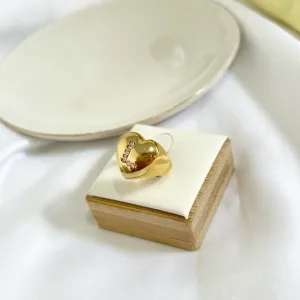 ANEL AJUSTAVEL LETRA CORAÇÃO - L