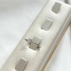ANEL SOLITÁRIO PRATA925 TRADICIONAL BANHADO EM RÓDIO BRANCO
