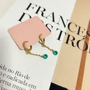 BRINCO ARGOLA CLICK CORRENTINHA E PONTO DE LUZ TURMALINA