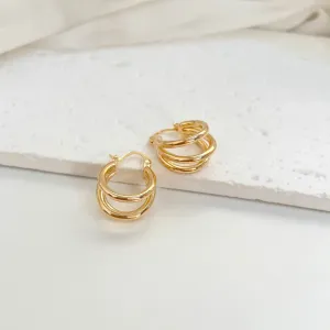 BRINCO ARGOLA TRIPLA COM FECHO ITALIANO