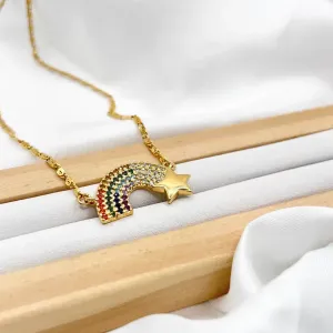 COLAR ARCO ÍRIS COM ESTRELA
