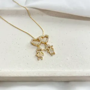 COLAR CANGA CORAÇÃO CASAL CRISTAL