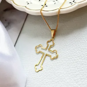 COLAR CRUZ COM PONTAS RENDONDAS