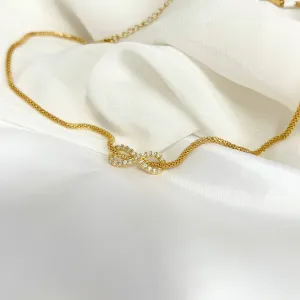 COLAR INFINITO CRAVEJADO 35CM +10CM EXTENSOR
