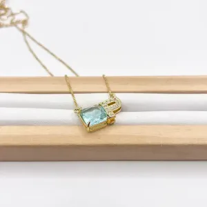 COLAR LETRA COM PEDRA - P