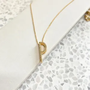 COLAR LETRA LONGA DE MICRO ZIRCONIAS - P