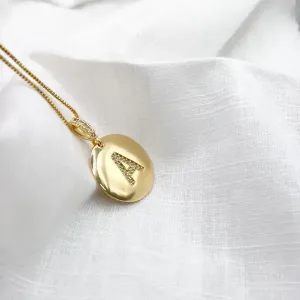 COLAR MEDALHA LETRA A 70CM