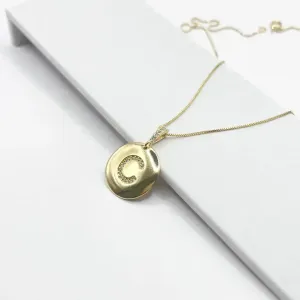 COLAR MEDALHA LETRA C 70CM