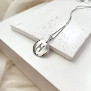 COLAR MEDALHA LETRA H 70CM