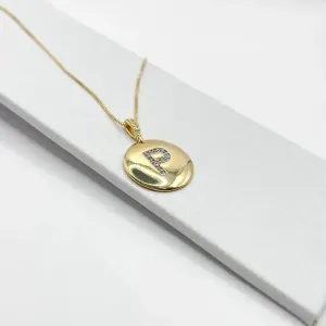 COLAR MEDALHA LETRA P 70CM