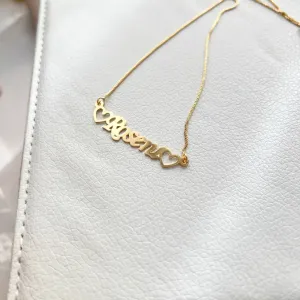 COLAR NOME COM DETALHES - ROSENI COM CORAÇÕES  - FONTE 8