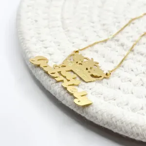 COLAR NOME FONTE 02 COM DETALHES COROA - ISIS GABRIELY