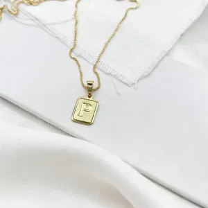 COLAR PINGENTE MINI 1X1 MEDALHA DE LETRA P