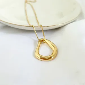 COLAR PINGENTE ORGÂNICO GOTA 55CM