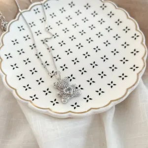 COLAR URSO COM CORAÇÃO DE ZIRCONIA - VENEZIANA 50CM