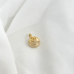 PINGENTE ( CHARMS) MINI MEDALHA REDONDA - MENINA