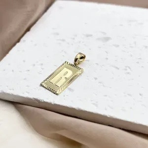 PINGENTE LETRA MINI PLACA - R