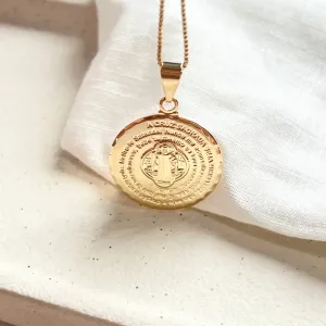 COLAR MEDALHA 2,5CM ORAÇÃO SÃO BENTO