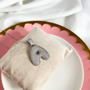 COLAR LETRA BUBBLE CRAVEJADA - A