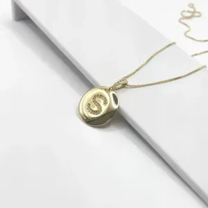 COLAR MEDALHA LETRA S 70CM