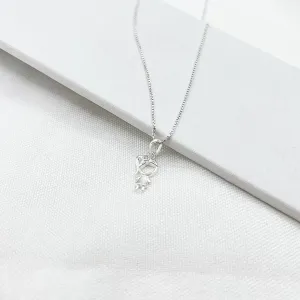 COLAR PRATA 925 COM PINGENTE DE MENINA 45CM