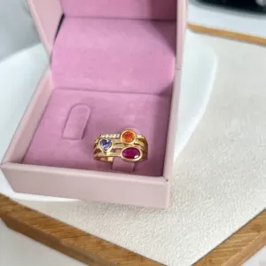 ANEL PEDRAS 3 FORMAS GEOMÉTRICAS