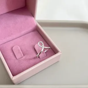 ANEL PRATA925 PRINCESA COM BANHO EM RÓDIO BRANCO