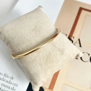 BRACELETE TUBO TRAVA DE JOALHERIA - RÉPLICA DE OURO