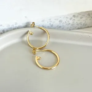 BRINCO ARGOLA COM ESFERA NA PONTA 2,3CM