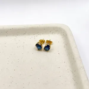 BRINCO PEDRA OVAL AZUL