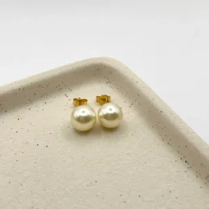 BRINCO PÉROLA TRADICIONAL AMARELA 10MM