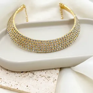 COLAR CHOKER RIGIDA STRASS